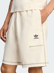 adidas Originals White Trefoil Essentials Shorts - Image 4 of 5