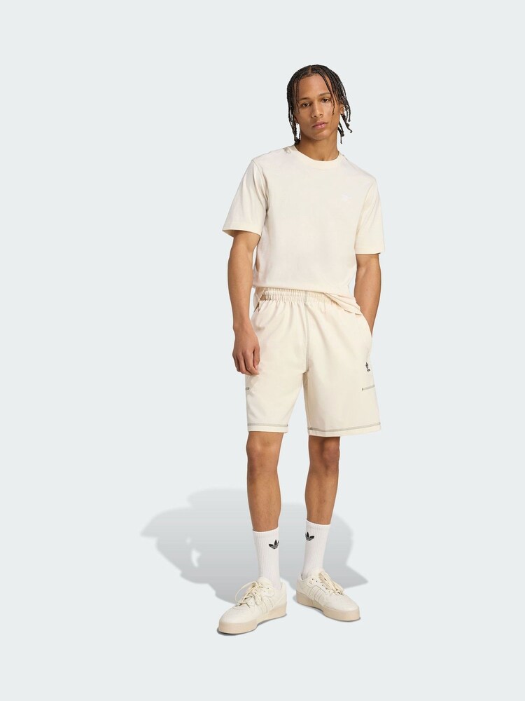 adidas Originals White Trefoil Essentials Shorts - Image 5 of 5 adidas Originals White Trefoil Essentials Shorts - Image 5 of 5