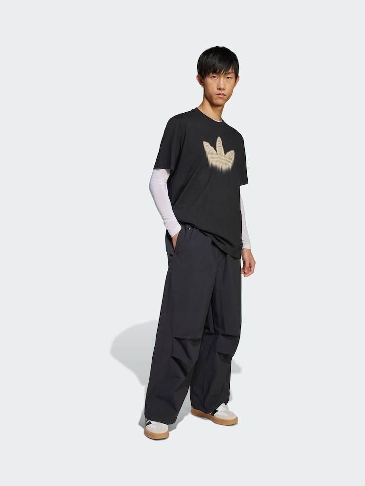 adidas Originals Black Premium Essentials Utility Parachute Tracksuit Bottoms - Image 1 of 5 adidas Originals Black Premium Essentials Utility Parachute Tracksuit Bottoms - Image 1 of 5