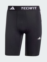 adidas Black Techfit Compression Training 3-Stripes Short Tights - Image 5 of 5