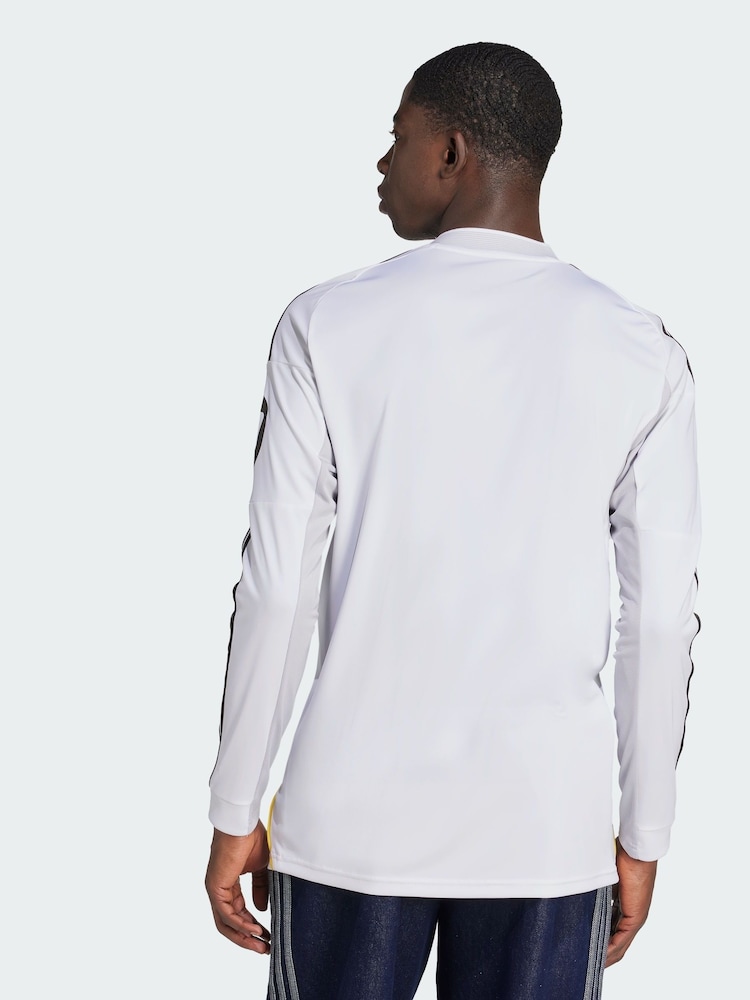 adidas White Real Madrid 25/26 Long Sleeve Home Jersey - Image 2 of 5 adidas White Real Madrid 25/26 Long Sleeve Home Jersey - Image 2 of 5