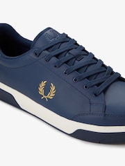 Fred Perry Blue B301 Leather Trainers - Image 8 of 8