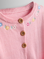 조조 마망 베베 버니 펫 인 포켓 자수 프릴 카디건 - 4의 이미지 3