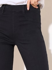 Friends Like These Black Elasticated Waist Denim Jeggings - Image 5 of 5
