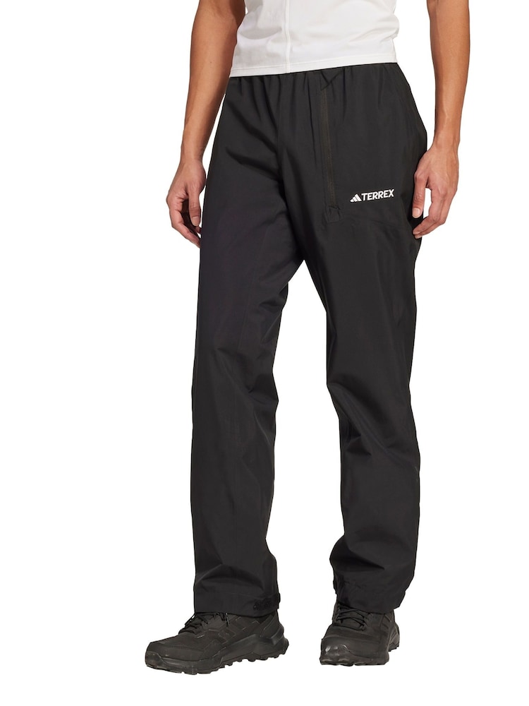 adidas Terrex Black Multi Climaproof Two-Layer Rain Joggers 2.0 - Image 1 of 5