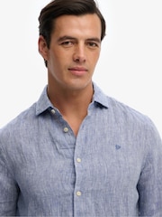 Superdry Blue Riviera Long Sleeve Shirt - Image 5 of 5