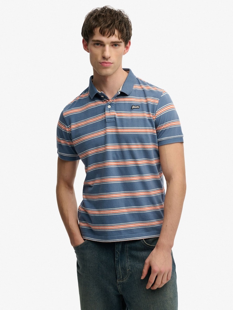 Superdry Blue Polo Shirt - Image 1 of 5