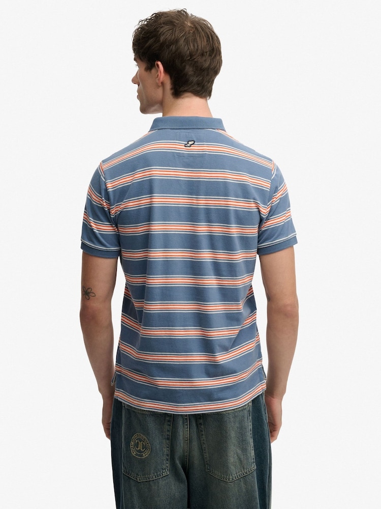 Superdry Blue Polo Shirt - Image 2 of 5