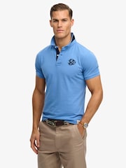 Superdry Pique Monogram Polo Shirt - Imagen 1 de 6