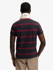 Superdry Red Double Emblem Jersey Short Sleeve Rugby Shirt - Image 3 of 4