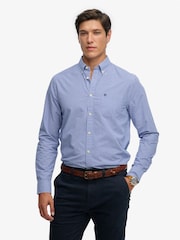 Superdry Blue Prepply Poplin Long Sleeve Shirt - Image 2 of 5