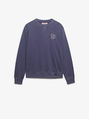 Superdry Blue Merchant Store Crew Sweatshirt - Image 6 of 7