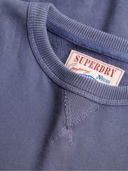 Superdry Blue Merchant Store Crew Sweatshirt - Image 7 of 7