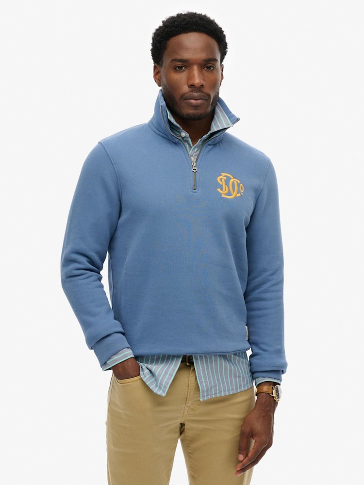 Superdry Blue Sweat Top - Image 1 of 5
