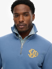 Superdry Blue Sweat Top - Image 5 of 5