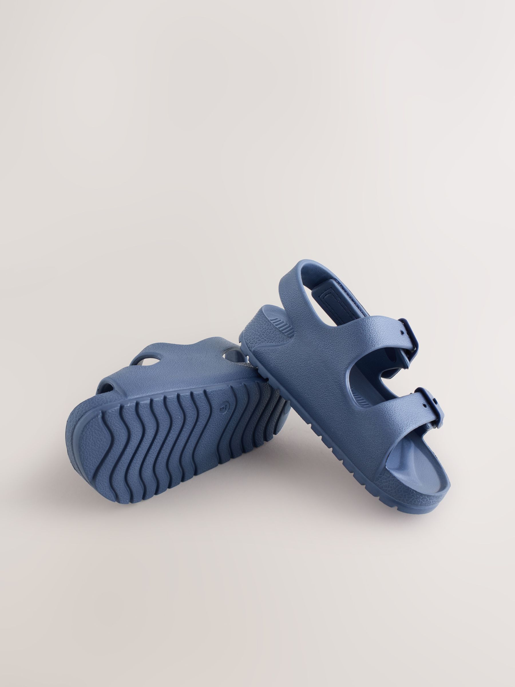Harssidanzar Sandales Hommes à Double Boucle Réglables - Sandales Plates EVA Ultra Confortables Pour Été KM243EU