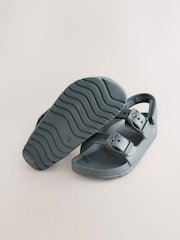 Gri cenuşiu - Sandale eva cu bretea la gleznă și cataramă dublă - Imaginea 6 din 6