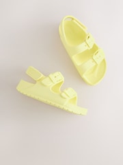 Galben - Sandale eva cu bretea la gleznă și cataramă dublă - Imaginea 4 din 8