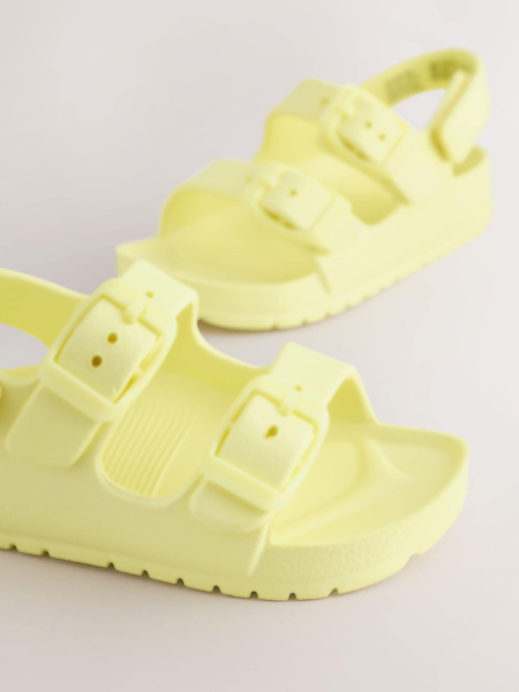 Buy Yellow Double Buckle Ankle Strap EVA Sandals from Next Israel