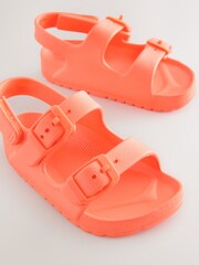 Orange Double Buckle Ankle Strap EVA Sandals - Image 3 of 5