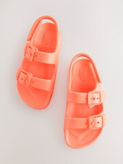 Orange Double Buckle Ankle Strap EVA Sandals - Image 4 of 5