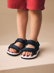 Navy Standard Fit (F) Touch Fastening Trekker Walking Sandals - Image 1 of 2