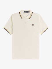 Fred Perry Cream Twin Tipped Polo Shirt - Image 1 of 1