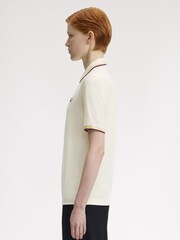 Fred Perry Cream Twin Tipped Polo Shirt - Image 2 of 6