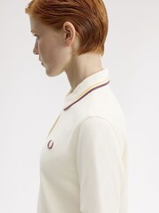 Fred Perry Cream Twin Tipped Polo Shirt - Image 5 of 6