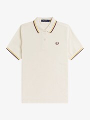 Fred Perry Cream Twin Tipped Polo Shirt - Image 6 of 6