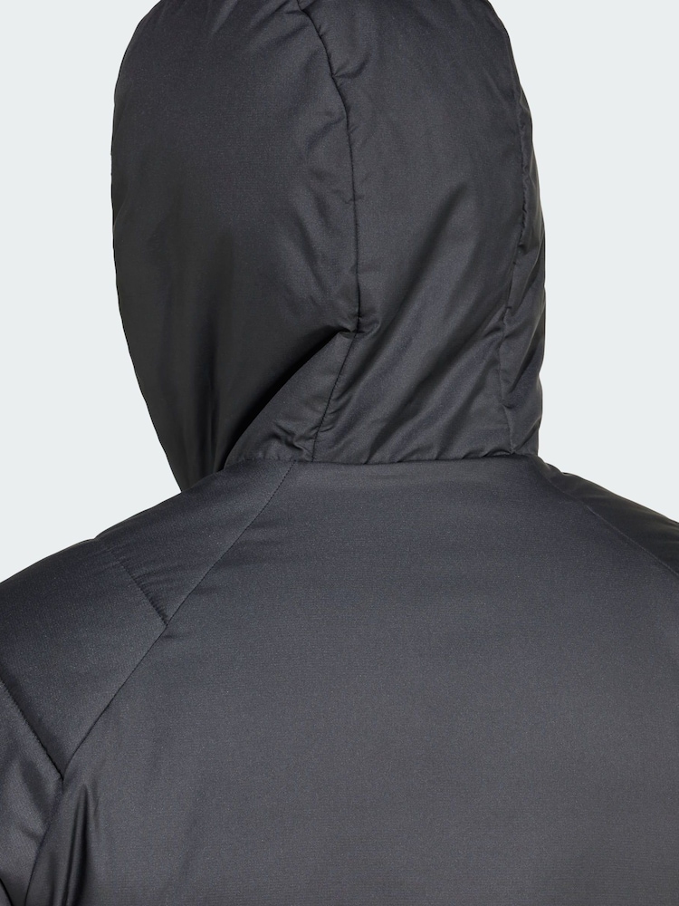 adidas Terrex Black Multi Synthetic Insulated Hooded Jacket - Image 2 of 4