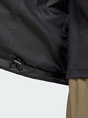 adidas Terrex Black Multi Synthetic Insulated Hooded Jacket - Image 4 of 4