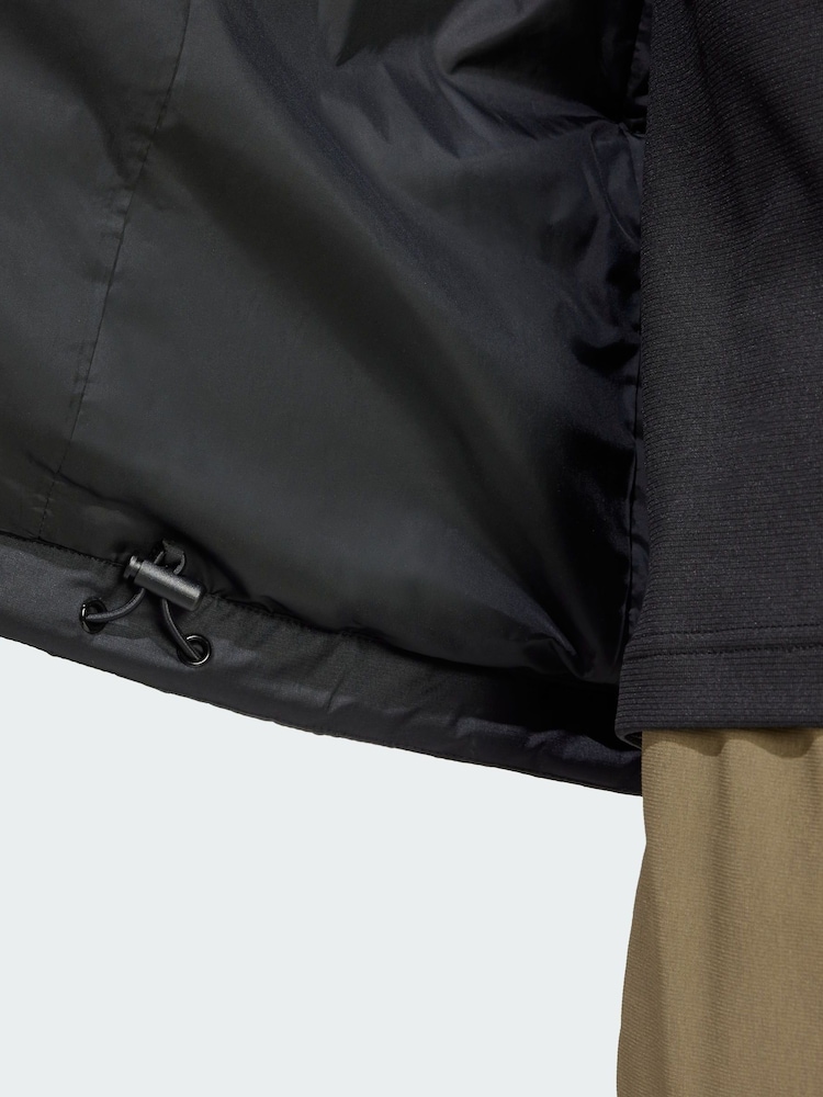 adidas Terrex Black Multi Synthetic Insulated Hooded Jacket - Image 4 of 4 adidas Terrex Black Multi Synthetic Insulated Hooded Jacket - Image 4 of 4