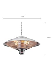 BHS Silver LED Halogen Elem Patio 2000W Heater - Image 4 of 6