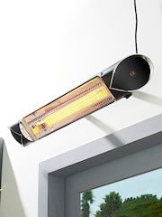 BHS Black Wall Mount Patio 2KW Remote 24-Hour Timer Heater - Image 1 of 6