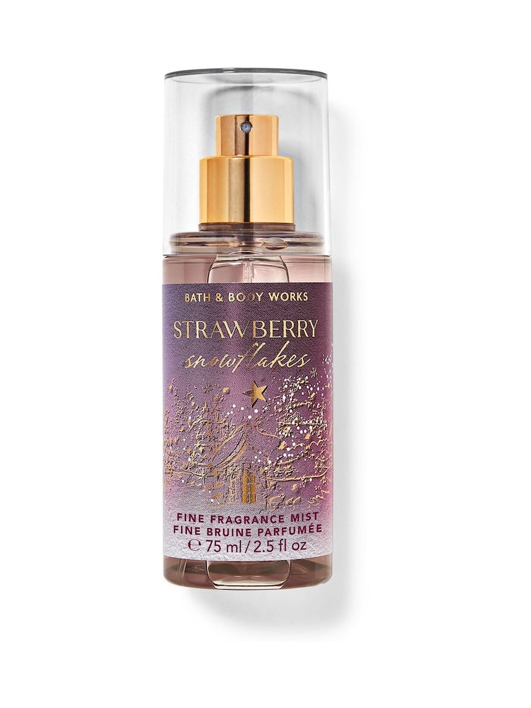 Bath & Body Works Strawberry Snowflakes Travel Size Fine Fragrance Mist 75ml - Image 1 of 1 Bath & Body Works Strawberry Snowflakes Travel Size Fine Fragrance Mist 75ml - Image 1 of 1