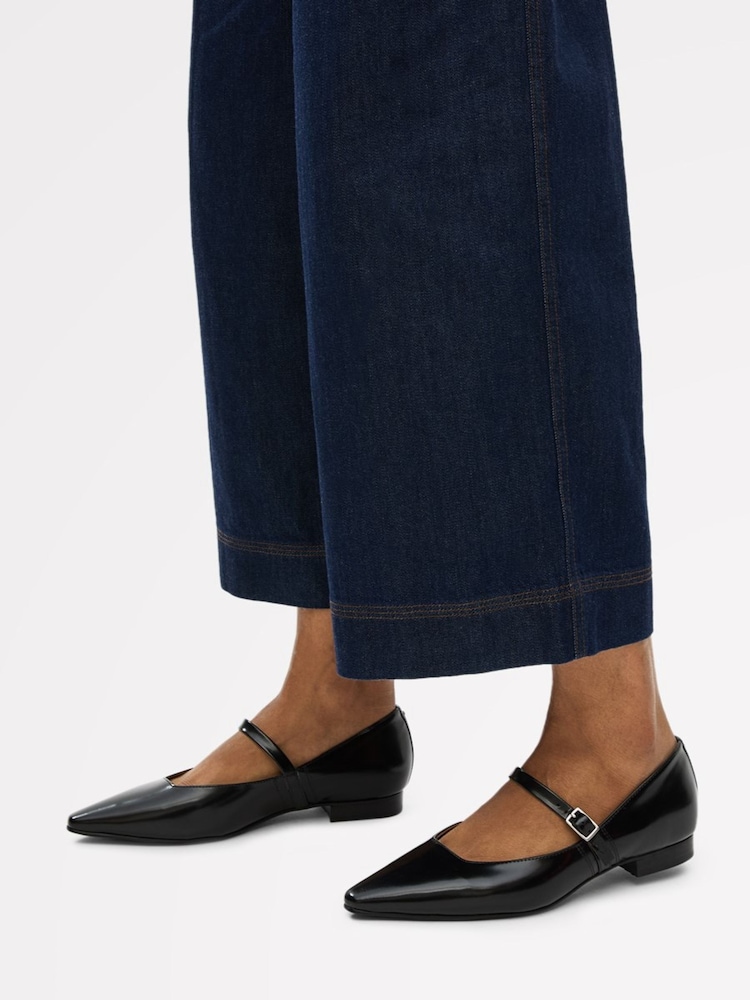 Radley Patent Avenue Chip Toe Black Flats - Image 1 of 4