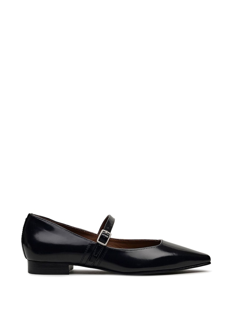 Radley Patent Avenue Chip Toe Black Flats - Image 2 of 4