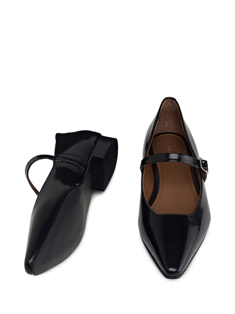 Radley Patent Avenue Chip Toe Black Flats - Image 4 of 4 Radley Patent Avenue Chip Toe Black Flats - Image 4 of 4