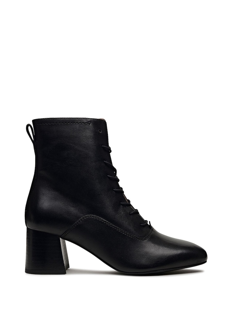 Radley Victoria Gardens Heeled Lace-Up Black Boots - Imagen 1 de 3
