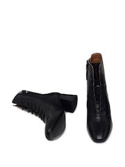 Radley Victoria Gardens Heeled Lace-Up Black Boots - Imagen 2 de 3