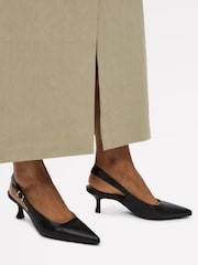 Radley Radley Devonshire Street Point Kitten Slingback Black Shoes - صورة 1 من 4