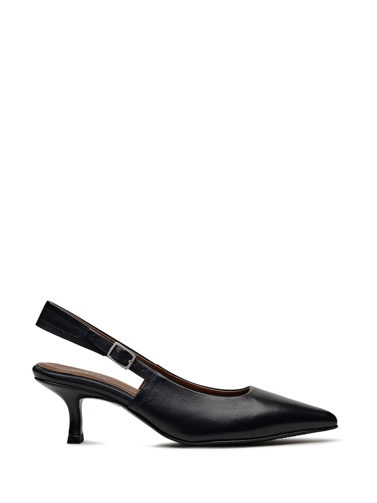 Radley Radley Devonshire Street Point Kitten Slingback Black Shoes - صورة 2 من 4