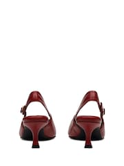 Radley Radley Red Devonshire Street Point Kitten Slingback Shoes - صورة 3 من 4
