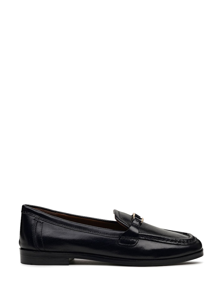 Radley Stockton Row Trim Square Toe Black Loafers - Image 2 of 4
