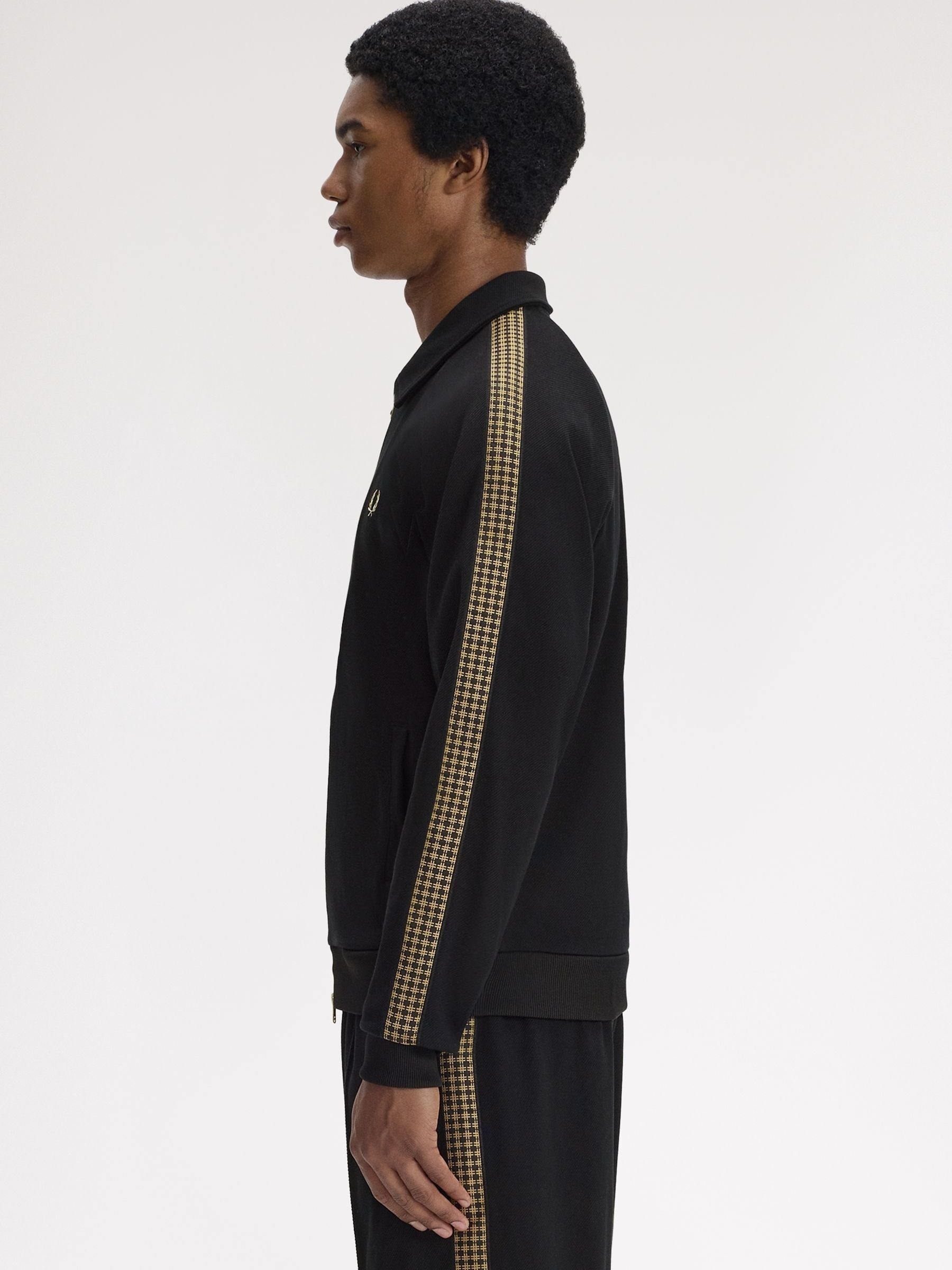 Buy Fred Perry Black Knitted Front Track Jacket from Next Sweden