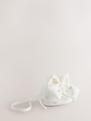 Baker by Ted Baker Ivory Scuba Diamante Bow Pouch Bag - صورة 1 من 6