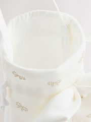 Baker by Ted Baker Ivory Scuba Diamante Bow Pouch Bag - صورة 6 من 6