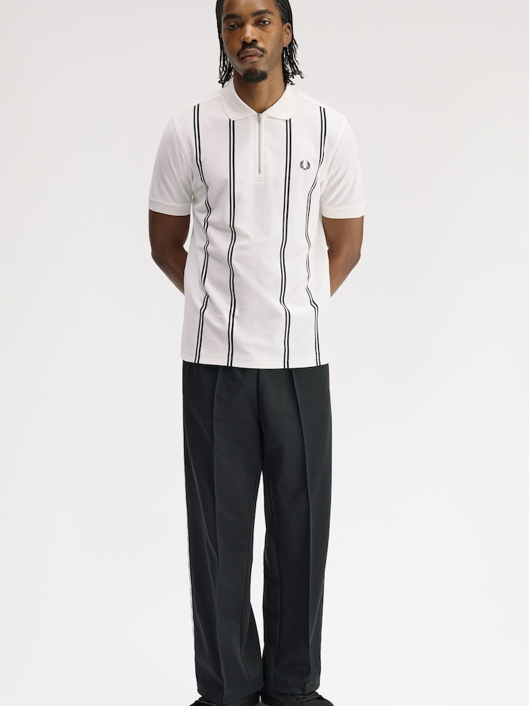 Белый - Рубашка поло в вертикальную полоску Fred Perry - Изображение 2 7 Белый - Рубашка поло в вертикальную полоску Fred Perry - Изображение 2 7