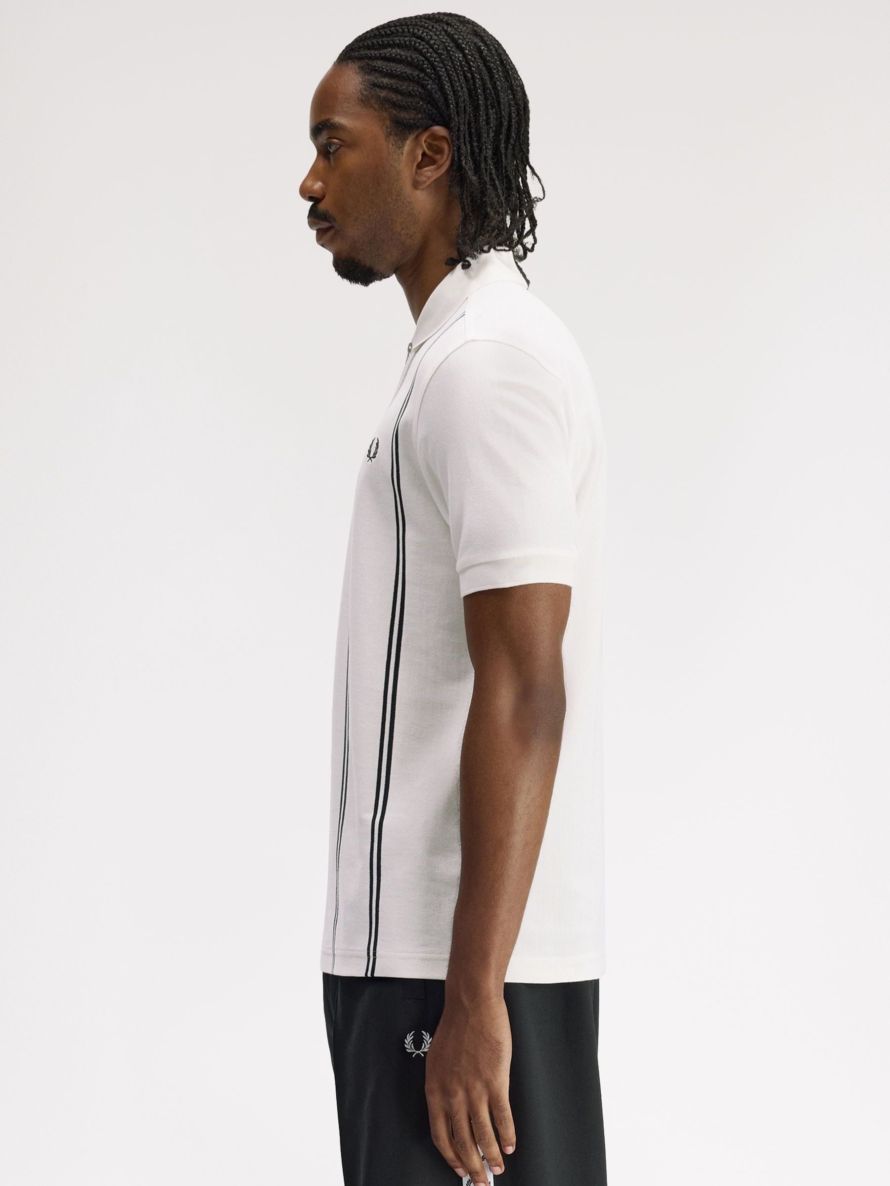 Buy Fred Perry White Vertical Stripe Polo Shirt from the Next UK